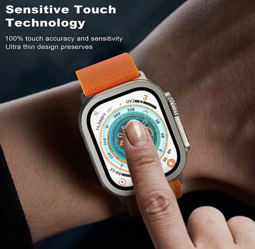 Protector De Pantalla Vidrio + Metal Para Apple Watch Ultra