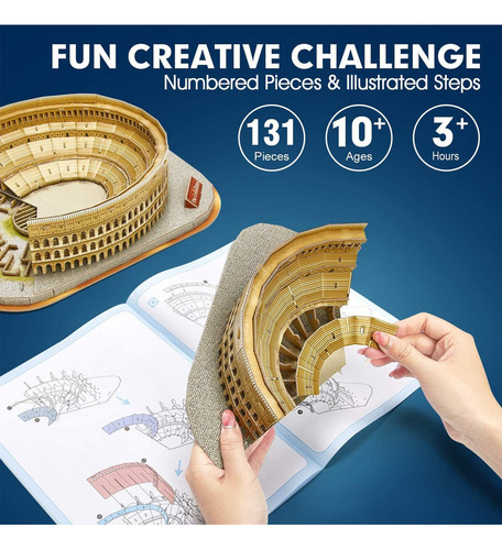 Fl El Coliseo Roma Puzzle 3d Natgeo 131 Piezas Cubicfun