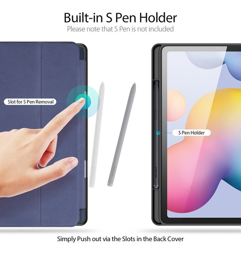 Imagen 4 de 4 de Smart Cover Pen Slot Samsung Galaxy Tab S6 Lite 10.4 P610