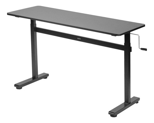 Vivo Desk-m55tb - Escritorio De Pie De Altura Ajustable De . Color Parte Superior Negra/marco Negro