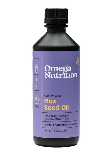 Aceite Lino Linaza Flax Oil Organico Omega Nutrition 355ml