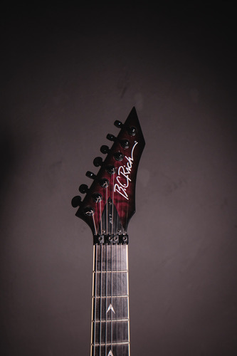 Guitarra Bc Rich Jr V 7c Blk Deep Purple Quilted Maple 2011 Destro Roxo Black Ébano (Usado)