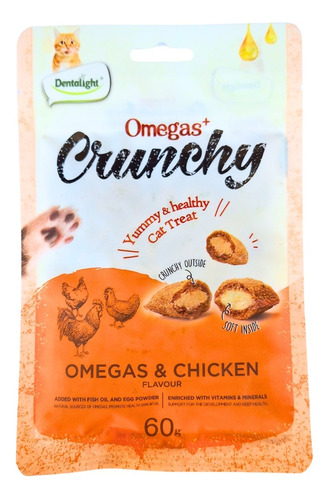 Cats Treat Galleta Rellena Omegas Y Pollo Crunchy 60g