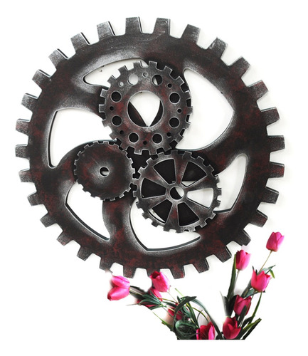 Adornos De Engranajes De Madera De Estilo Industrial Para