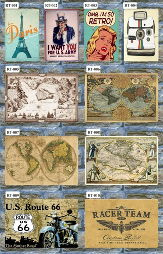 Imagem 3 de 10 de 5 Pôsteres Cartaz Retrô Vintage Pop Art P/emoldurar 20x30cm