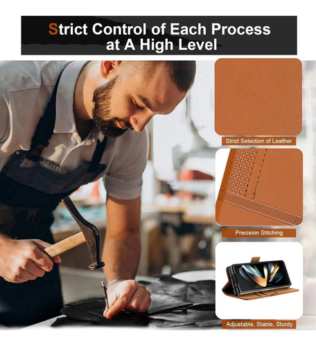 Funda De Piel Tipo Cartera Con Ranura Para Tarjetas De Prese