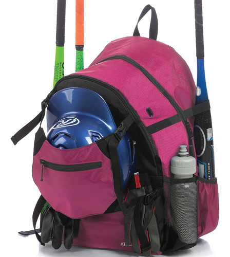 Mochila De Beisbol Con Soporte Externo Para Casco-rosa