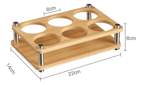 Portador De Almacenamiento De Madera Para Vaso De Chupito De