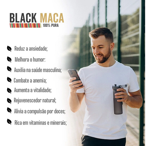 Black Maca Em Pó 100% Pura Color Andina - 100g