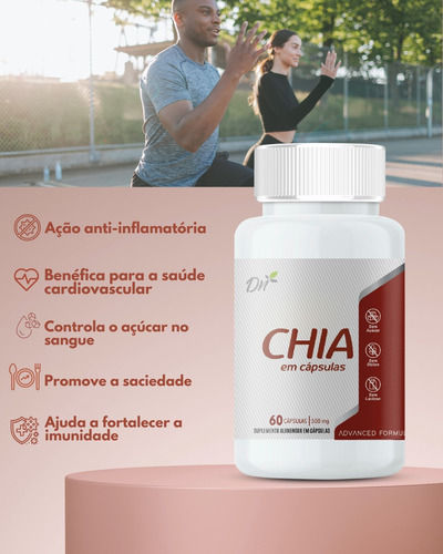 Chia Em Caps Acao Antiflamatoria E Melhora Imunidade 60 Unid