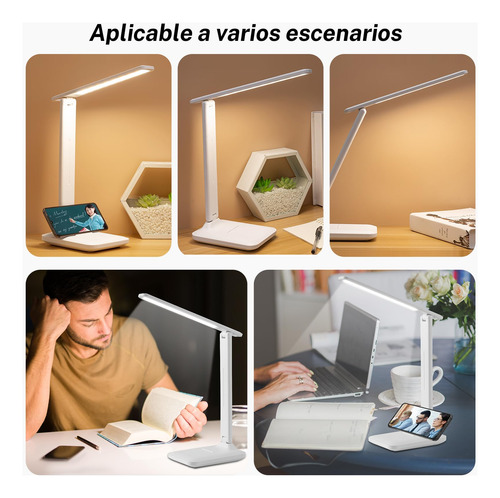 Lámpara De Escritorio Led Regulable Con Usb Y Control Táctil