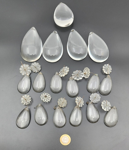 Caireles Antiguos De Cristal Lamparas (m8) Gota - Repuestos (Usado)