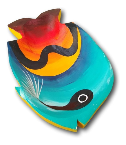Gamela/travessa De Madeira Peixe Decoração Ref. 0643