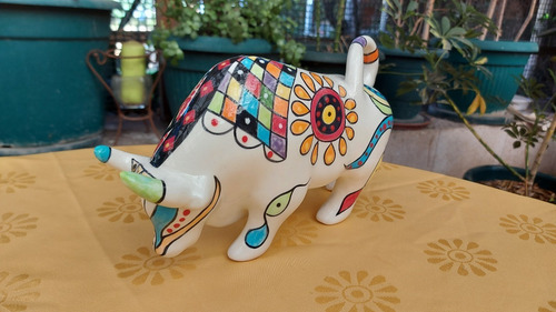 Cerámica Al Horno Toro Mediano 28cm De Largo X 16cm De Alto