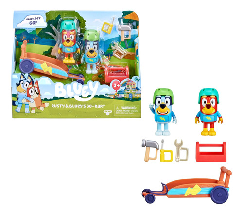 Bluey Figuras Rusty Y Bluey's Go Kart 