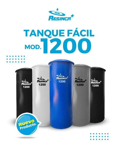 Tanque De Agua Cilindrico Resinca 1200 Litros