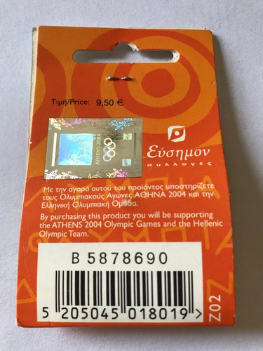 Pin Oficial Juegos Olímpicos Atenas 2004 Grecia Tokyo Tokio