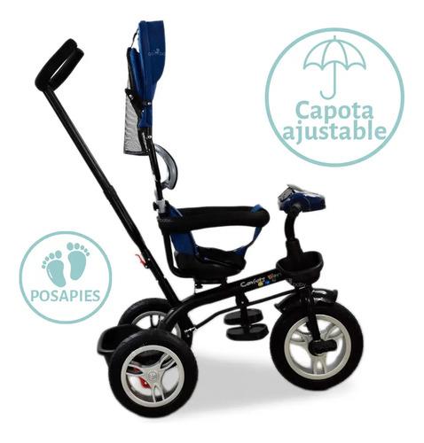 Triciclo Confetyworld Multifuncional 360 T19 Azul Acero
