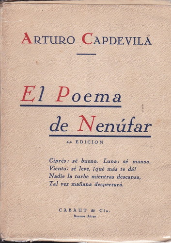El Poema De Nenúfar - Arturo Capdevilla