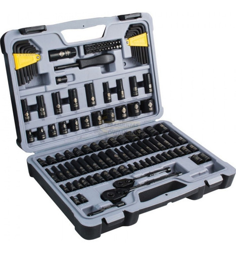 Stanley Juego De Dados Cromado Negro 123 Piezas Xtreme C