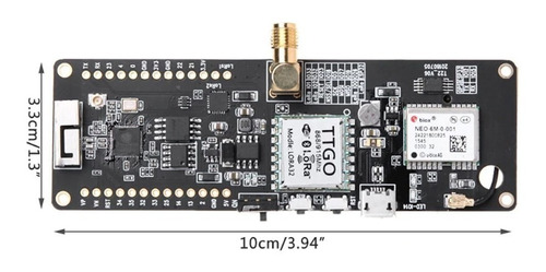 Módulo Wifi Esp32 Com Suporte De Bateria, Gps E Lora 915mhz