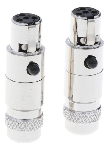 N 2 Paquetes De Conector De Sonido Xlr De 4 Piezas De 5 Mm,