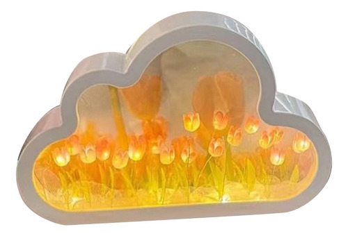 Lámpara Nocturna Con Forma De Nube, Tulipanes, Adorno Decora