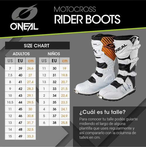 Botas O'neal Rider Pro Enduro Moto Cross Niños Solomototeam