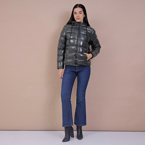 Campera Abrigo Impermeable Glitter Upminorista Mujer