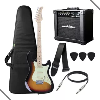 Kit Guitarra Strinberg Sts100 Stratocaster Amplificador Nf