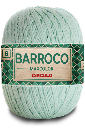 Barbante Barroco Maxcolor 6 Fios 400gr Linha Crochê Colorida Cor Verde Candy