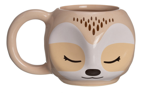 Caneca Preguiça 3d Animal Exótico Bicho Preguiça Cerâmica