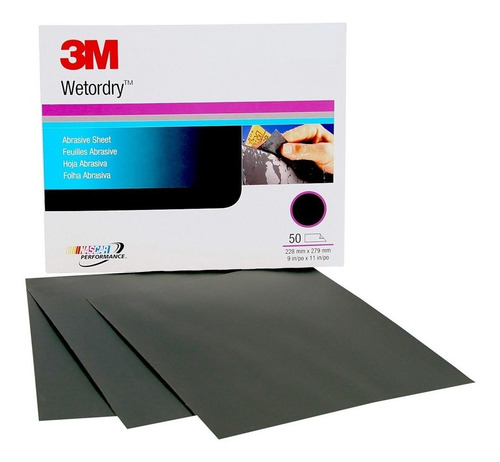 3m Lija Hoja Grano 1000 50 Pzs. 22.8cm X 27.9cm Wetordry