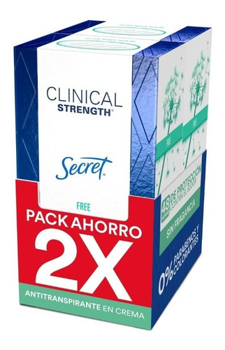 Pack 2 Deo Secret Clinical Smooth Solid Hipoalergenico 45gr