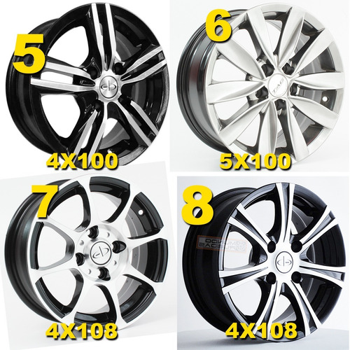 Imagen 2 de 6 de Llantas Aleacion Deportivas Eb R15 + Envio Bonificados