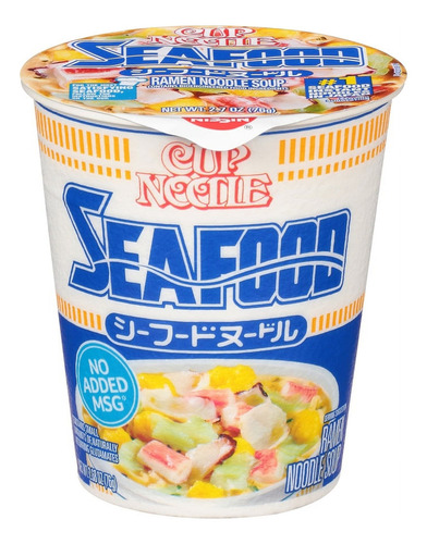 Nissin Cup Noodles Ramen Noodle Soup Seafood 4 Pz