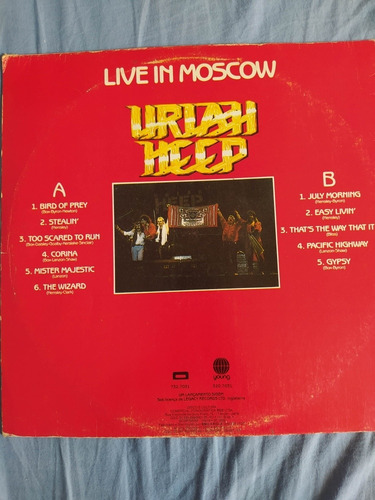 Lp Uriah Heep - Live In Moscow Cam B Mock Be