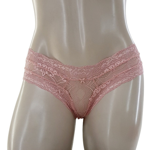 Imagem 1 de 7 de Kit 5 Calcinha Microfibra Tanga Renda Sexy Conforto