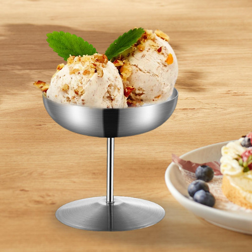 Copa De Sundae Bowl Postre Sorbet Towl Snack 150 Ml Plata