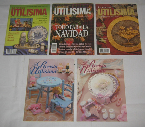Lote De 5 Revistas Utílisima Década Del 90 Incluye Moldes