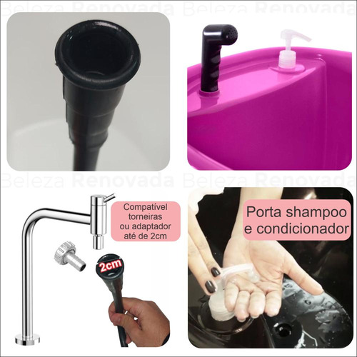 Lavatório De Cabelo Portátil Cuba Móvel Salão Cabeleireiro
