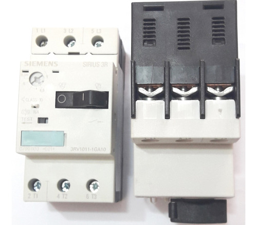 Disjuntor 3rv1011 1ga10 Ajuste 4,5a 6,3 A Motor Siemens