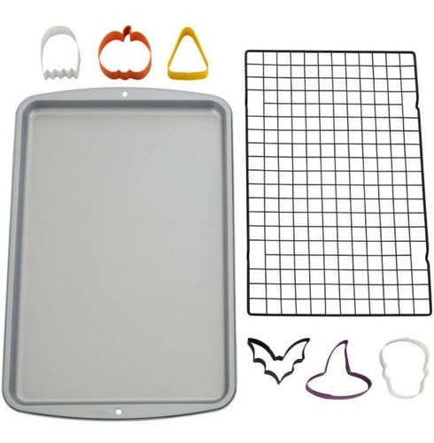 Set Para Hornear Galletas Charola Halloween Wilton 8 Pzas