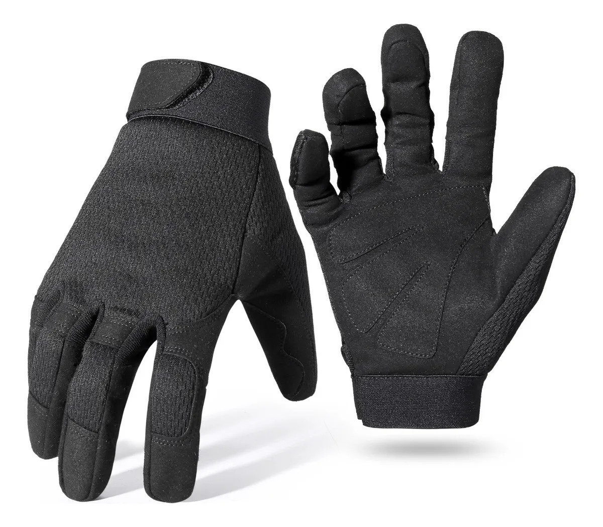 Guantes Tácticos Militares Completos Deporte De Dedo Complet Color Negro Talla M