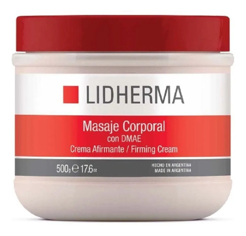 Crema Masaje Corporal Afirmante Con Dmae X 500g. Lidherma