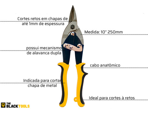 Tela Galvanizada Para Galinheiro 1,80x50m Bcg180 + Tesoura Alicate Para Corte Chapa Btr100 - The Black Tools