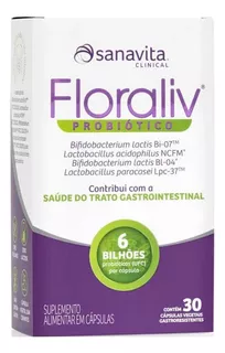 Floraliv Probiótico Trato Intestino Sanavita- 30 Cápsulas