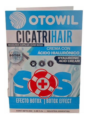 Imagen 5 de 8 de Mascara Otowil Cicatrihair Efecto Botox Capilar X 24 Sobres