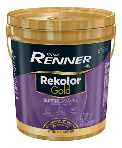 Pintura Rekolor Gold Superlavable Renner- Megacolor 