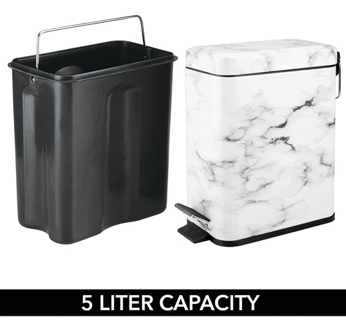 Bote De Basura Moderno De 5 Litros Con Tapa Rectangular De M